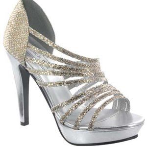 Touch Ups Carey Gold/Silver Platform Heels